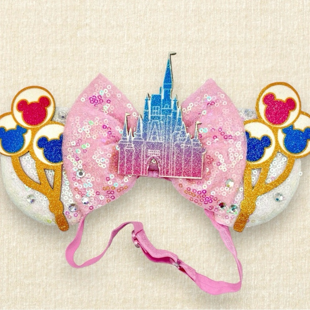 Princess Castle Elastic Mouse Ears Headband New
